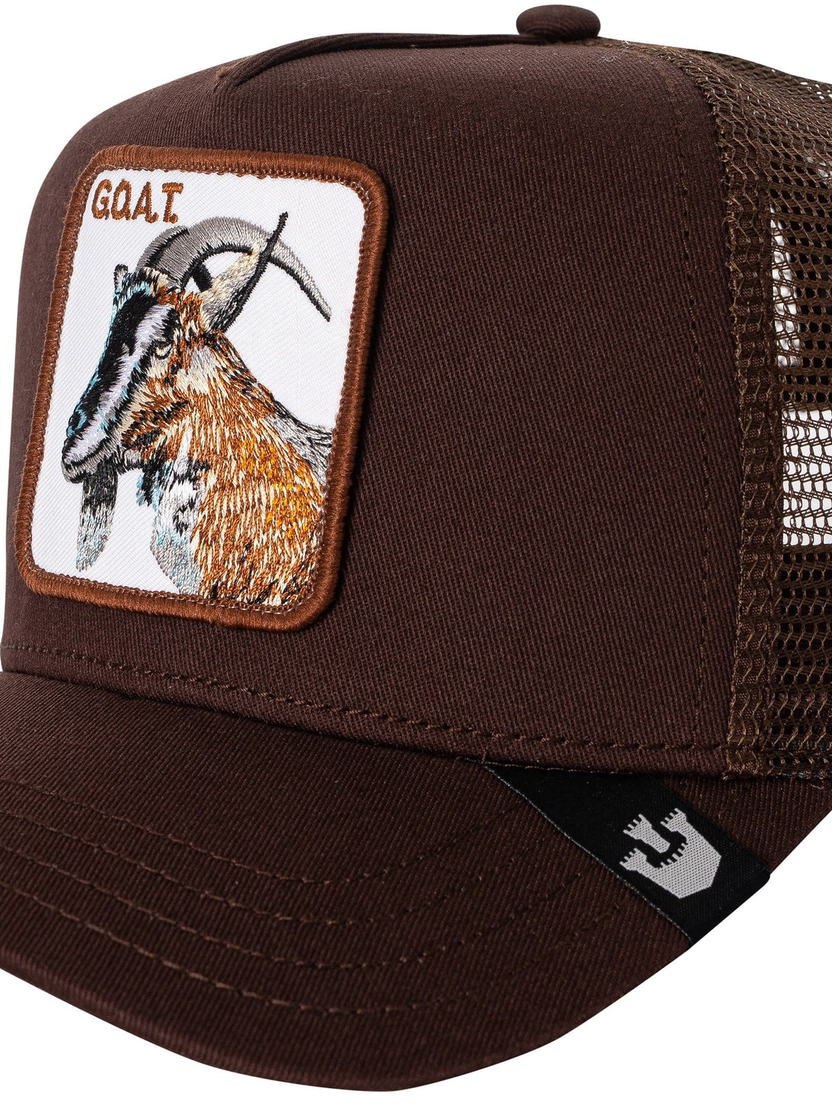 The Bros. Trucker Cap, Brown Goorin Goat