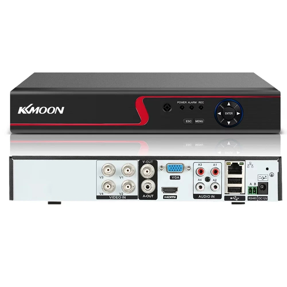 DVR Full Digital for (NO System P2P DVR Plug 1080P Home Phone kit office Monitoring AHDAnalogTVICVI/ KKmoon High Definition Remote Recorder Video CCTV HDD) 4CH