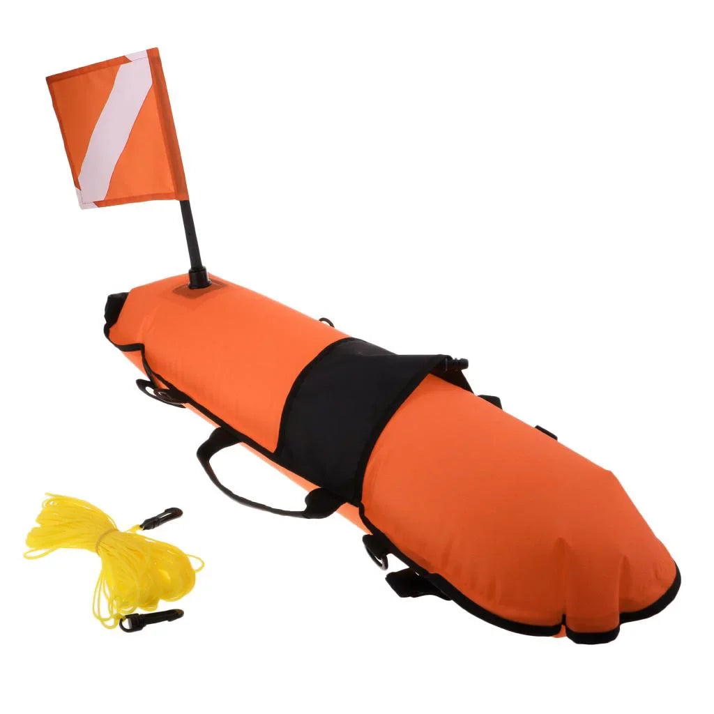 with Visible D-, Buoy High Inflator Scuba , Freediving Safety Float 20m Oral Flag, Diving Diver Snorkeling, Spearfishing,