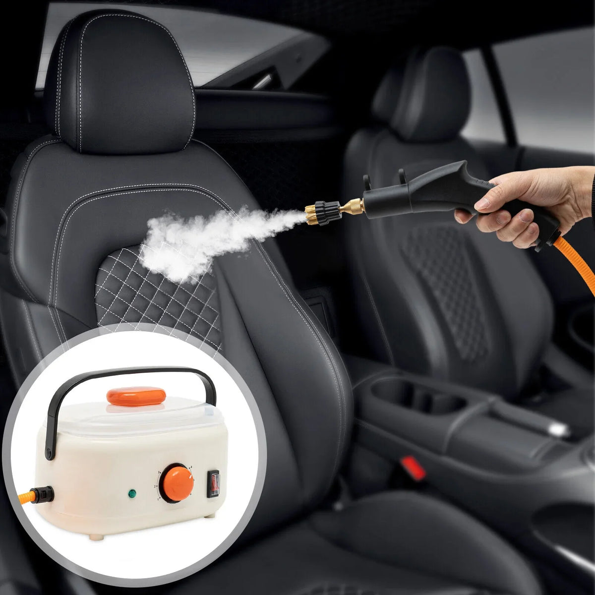 ,≥ Pressure for Cleaner 100℃/212°F Commercial Working Car High 2500W High Steam Hotels, Homes, Cleaning Temp Maintenance Temperature Restaurants, Machine Electric Stores