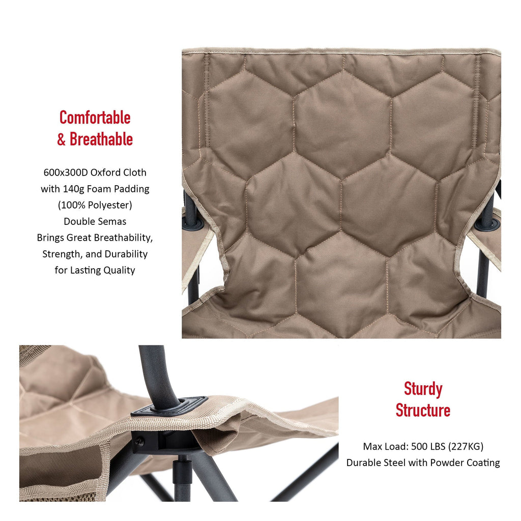 Camping Folding 12.13 Experience comfort Chair all adventures! design Oversized and - your exterior on -