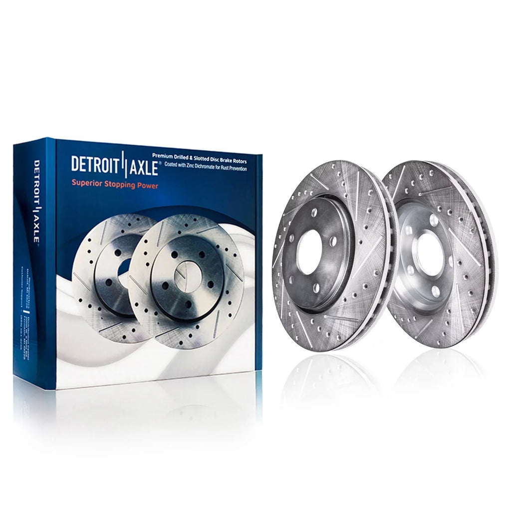 2011 Rotors Brake 2013 2014 Slotted 2015 2009 Axle Brake Replacement Jeep Pads for Ceramic Wrangler Front Detroit 11.89'' Drilled 2008 Kit 2012 2007-2017 : & Front Rotor Rear 2010 2016 - Brakes