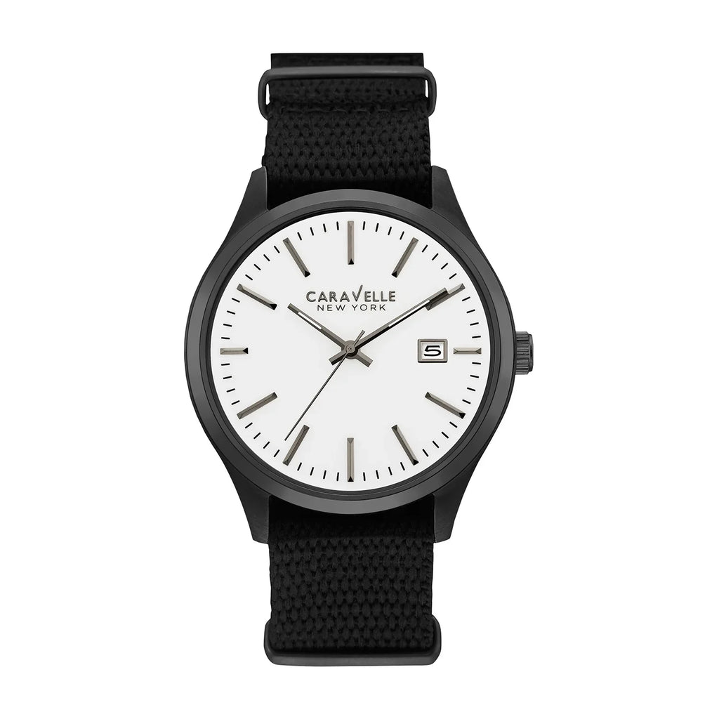 Watch Caravelle with By Nylon Strap Bulova Designed Men's outfit Black