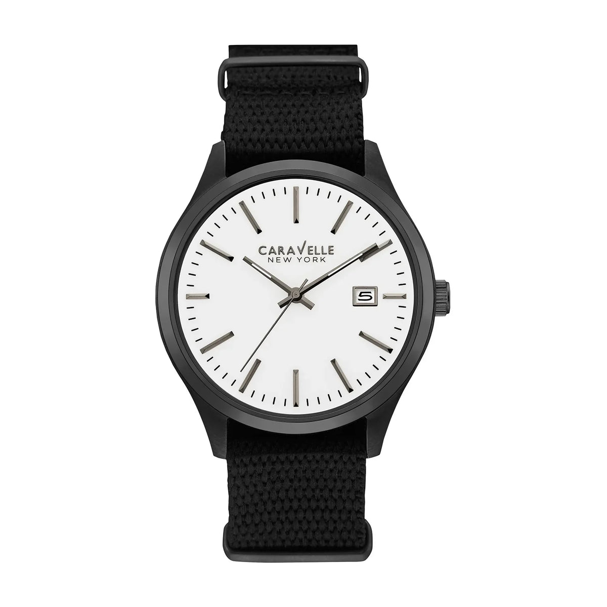 Watch Caravelle with By Nylon Strap Bulova Designed Men's outfit Black