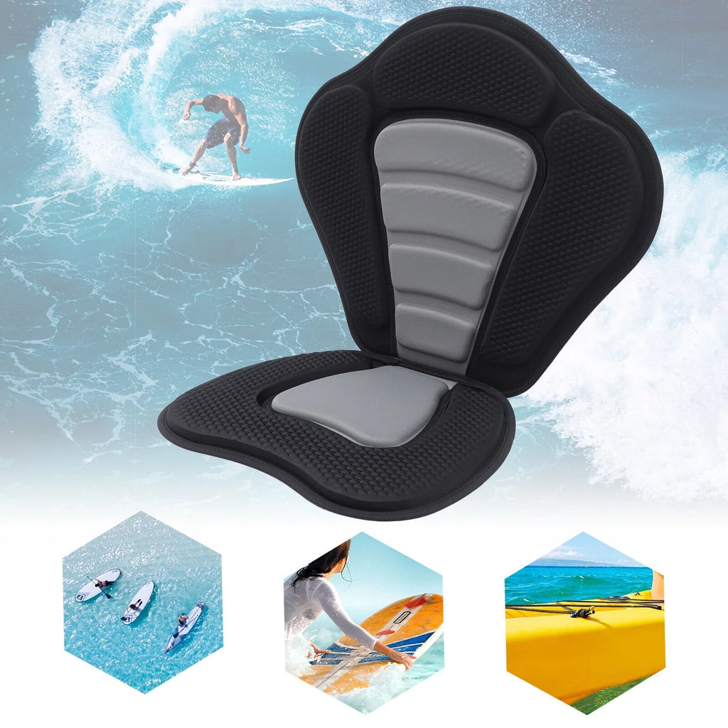 Seat Padded Seat Rafting, Storage Seat Deluxe Canoe Backpack Bag Storage Kayak Adjustable Kayaking, Boat Adjustable Backrest with Kayak Bag Canoeing, for Padded Detachable Drifting, Fishing
