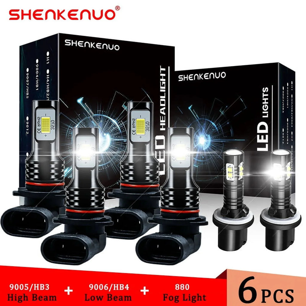 Kit Headlights Tahoe LED Bulbs 2002 Silverado 6X For Super 1999 2000-2006 2001 6000K Bright Chevy Lights 2000 white