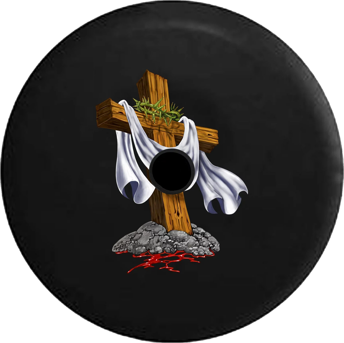 Wrangler Camera Wooden Cover Jesus Cross RV Jeep Backup Kingdom of God Spare JL 2018 for 32 Tire Christ 2019 Blessed Inch