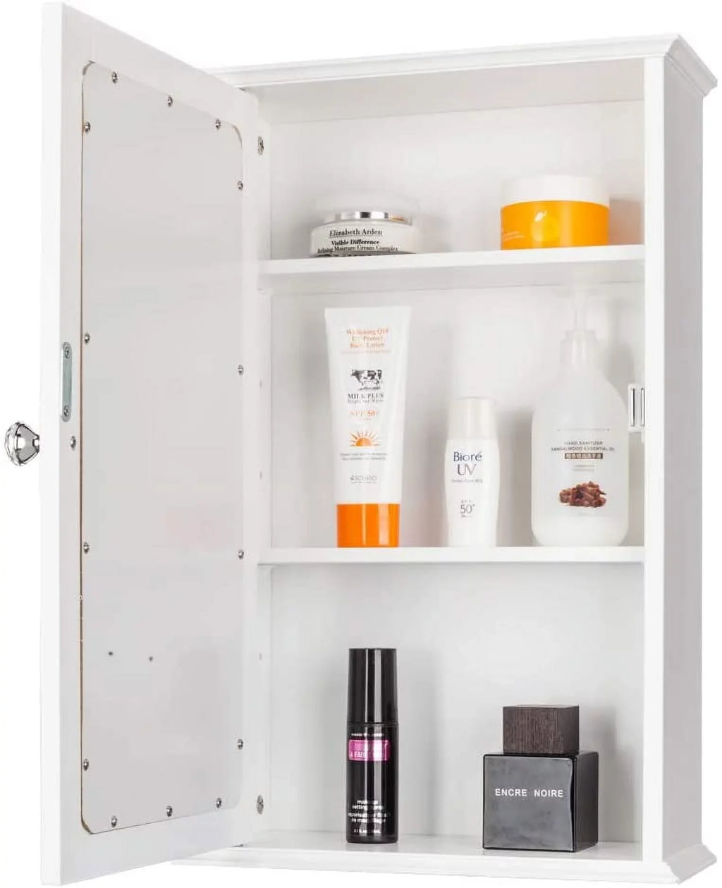 with Shelves BSL Door Cabinet and Storage White Medicine 2 Cabinet Mount Bathroom Wall Mirrored Organizer Adjustable Single