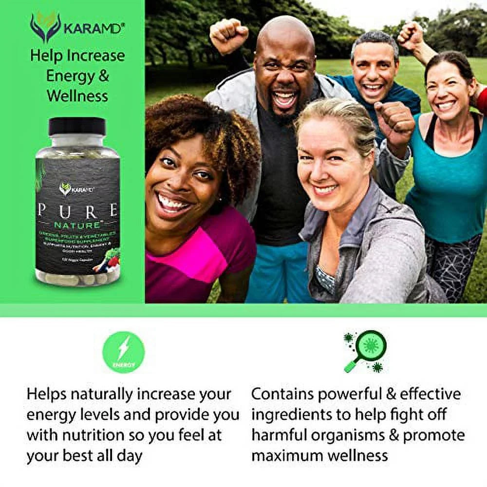 Capsules Antioxidant Nature & KaraMD Health | Greens, Vegetable Fruit Supplement Vitamins, Pure 120 | Fiber & Digestion Natural Whole Immunity Energy, | Superfood & Boost, Dr Formulated Nutrition Food