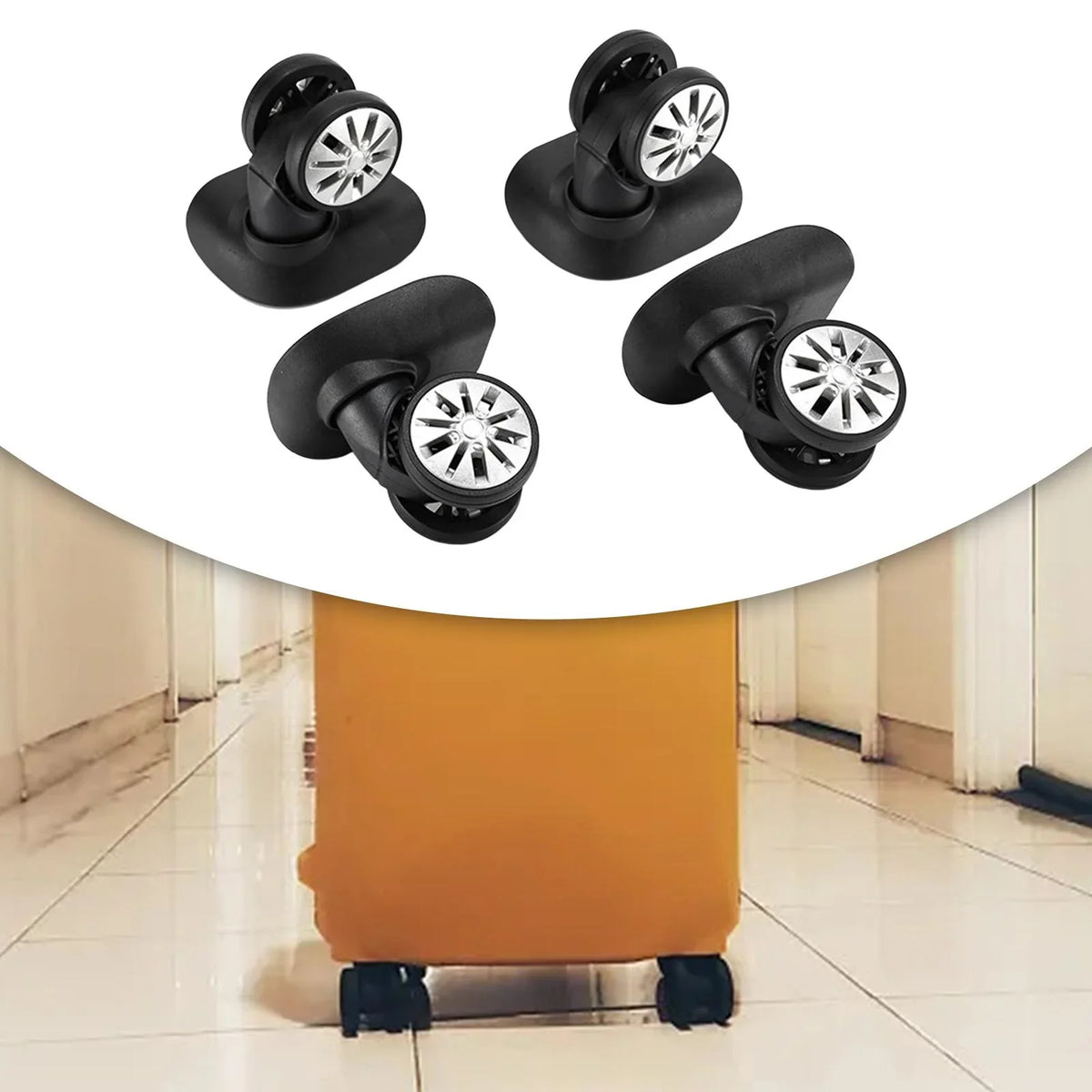 Luggage Wheels for Wheels Caster Case Suitcase Replacement 4Pcs Bag Trolley
