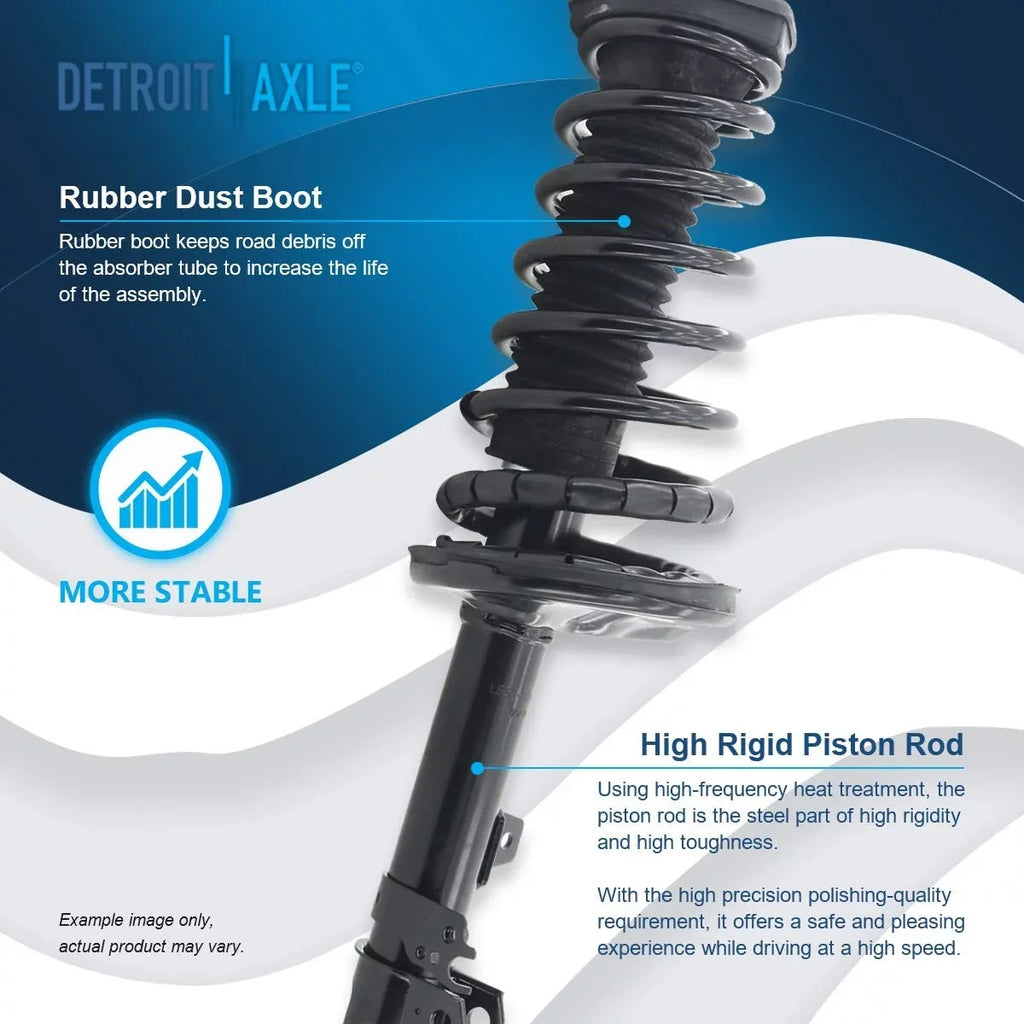 for Links Struts 2 Struts Rear Replacement w/Coil Sway 2.2L, Assembly 1997-2001 Detroit 1998 Struts Bar Sway Camry 2 Bars 1999-2003 Axle Toyota Solara Complete Rear 2000 - Ready Springs
