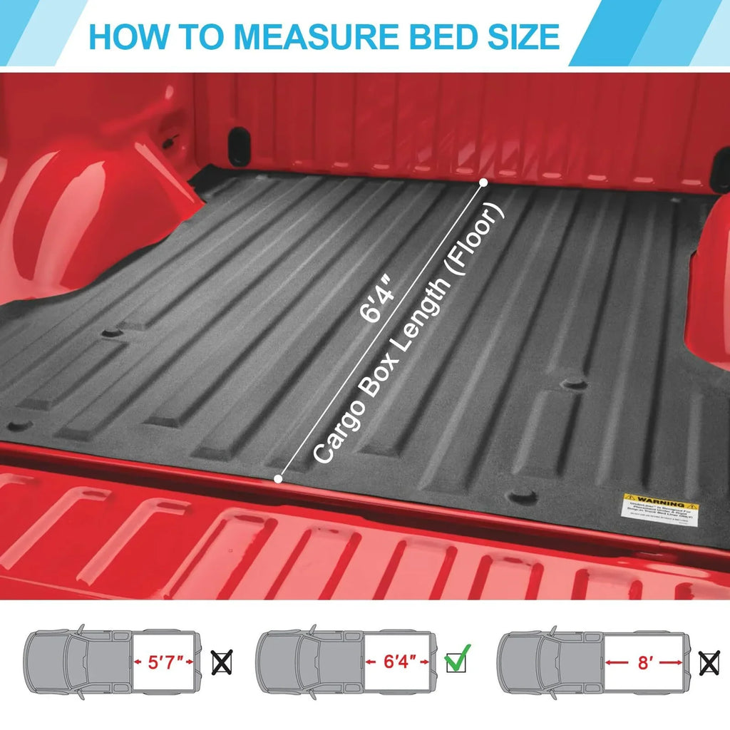 Compatible Ram 1500, 6.4Ft Cover Dodge Dodge 2002-2023 Ram 2500HD/3500HD 2003-2023 Bed Tri-Fold Truck with Tonneau Hard