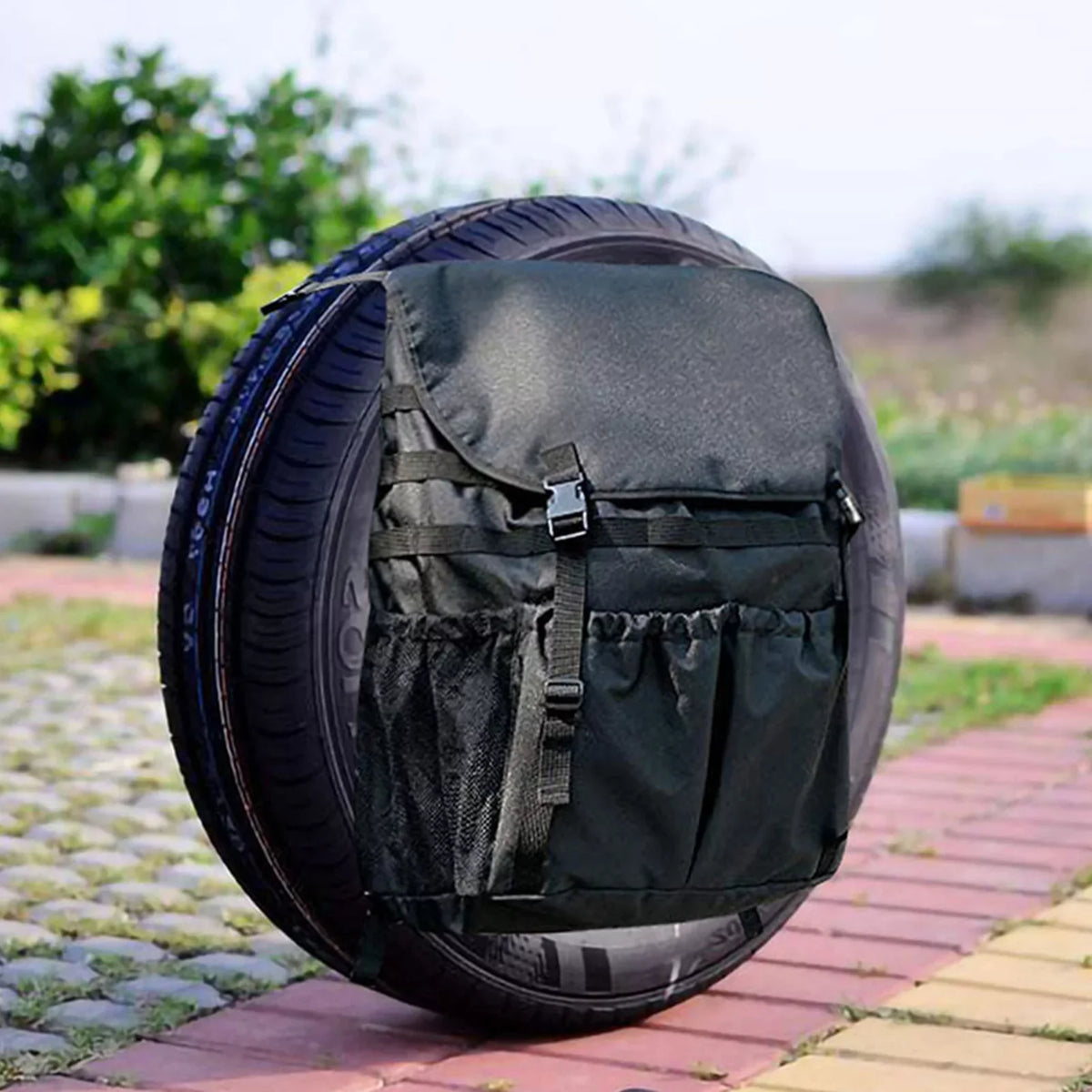 Backpack Multi-Pockets Gear Storage Bag for Organizer Travel Tire Cargo Lixada Spare Camping Car Off-Road Tool