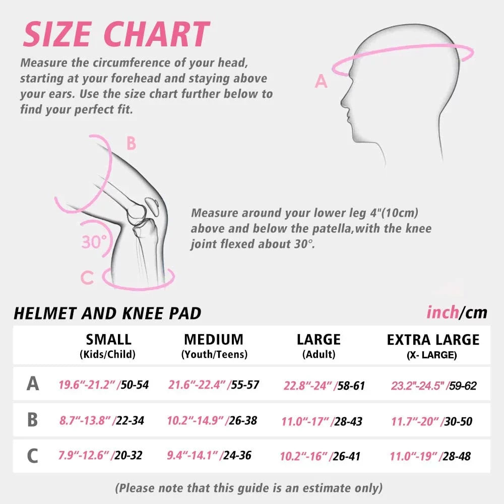 Small Set Bike, Pad Adult, Guard Elbow S Cycling SPOFINE Helmet Skating, Pink Youth Bike Skateboard, Wrist Pad Kids for Gear Knee Protective Helmet, for Toddler