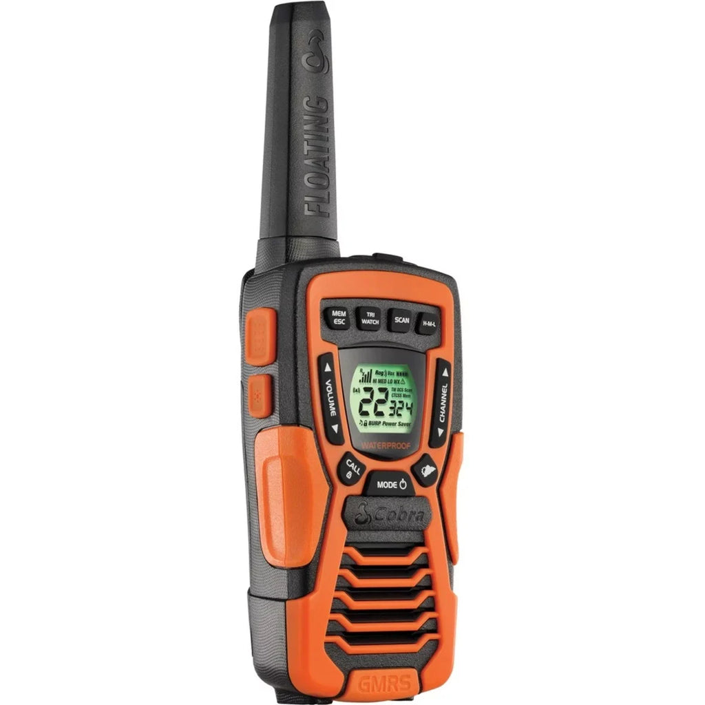Way 37-Mile Walkie FLT Range Pack Two Rechargeable, Floating Waterproof, ( VOX NOAA with Alert COBRA to climate Radio up 2 Talkies- ) Long ACXT1035R &