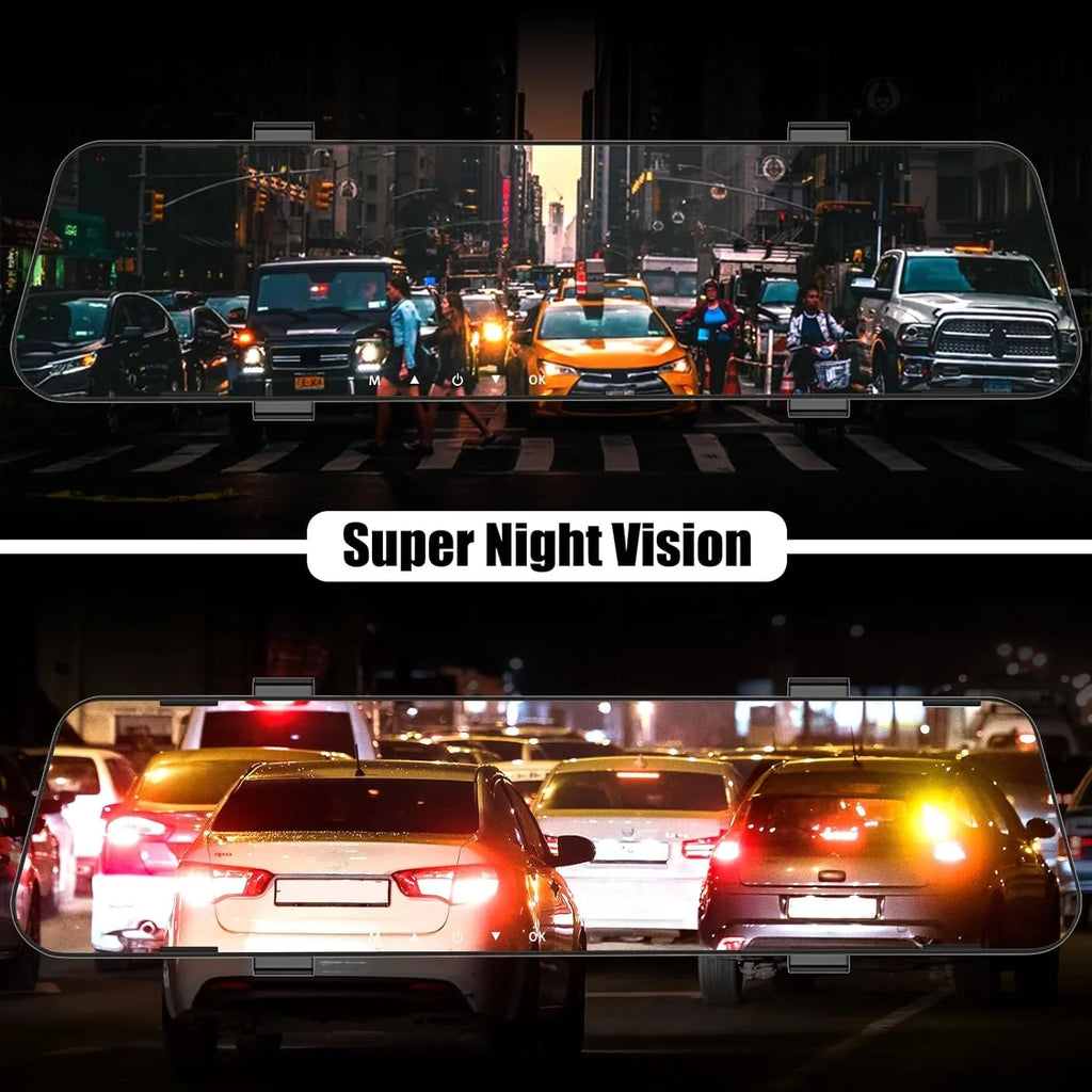 Vision,Parking Cam Night for View Rear Dual View Front 1080P Dash Mirror Mirror Rear and Cars,4.5" Cameras,Super