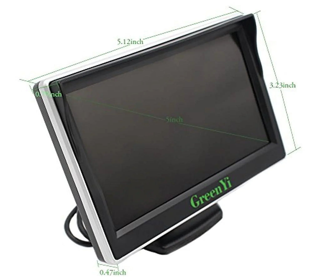 monitor, 5 video tft color 2 car with greenyi for display lcd screen on-dash input video player camera vehicle hd dvd backup
