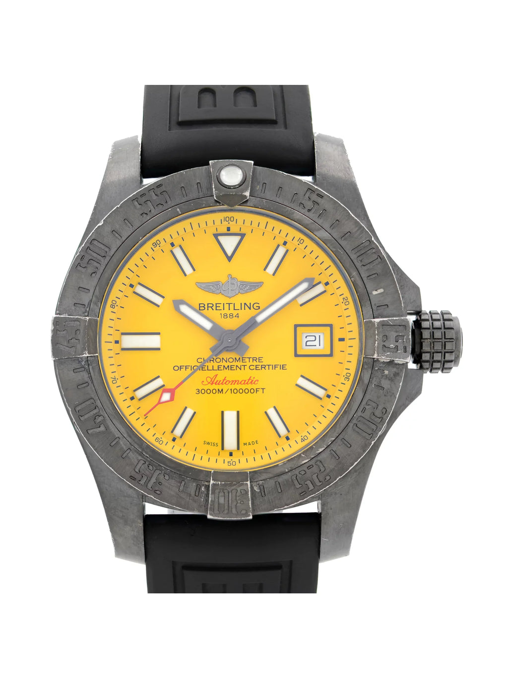 Avenger Steel Seawolf Watch Mens II Black M17331E2/I530-153S Breitling Automatic