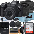Bundle 24-105mm LED Camera II R6 SanDisk RF + Accessory Flash Memory Mark + Case Mirrorless with 64GB Canon + + Card ZeeTech Lens EOS