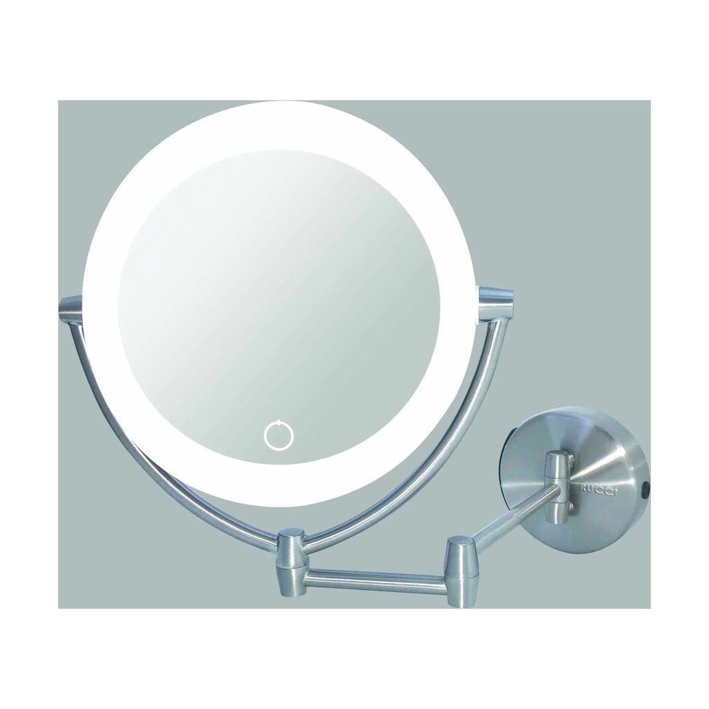 1x Lighted with AC Makeup & 10x M1000 3 Rucci 13.5 Vanity in. Mirror Touch, Adapter Tones, & Magnifying 3 Battery
