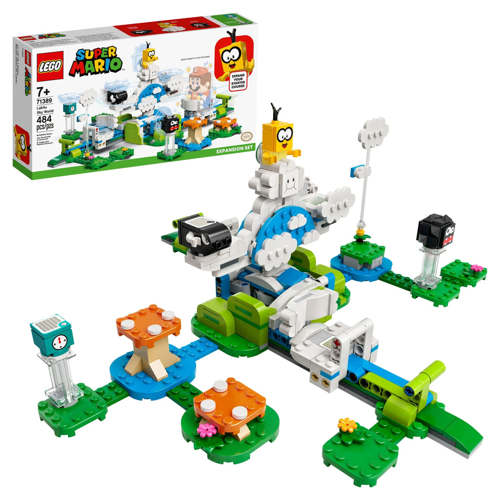 Expansion World (484 Set Super Kids Building Pieces) LEGO for Playset Mario Lakitu Toy 71389 Sky