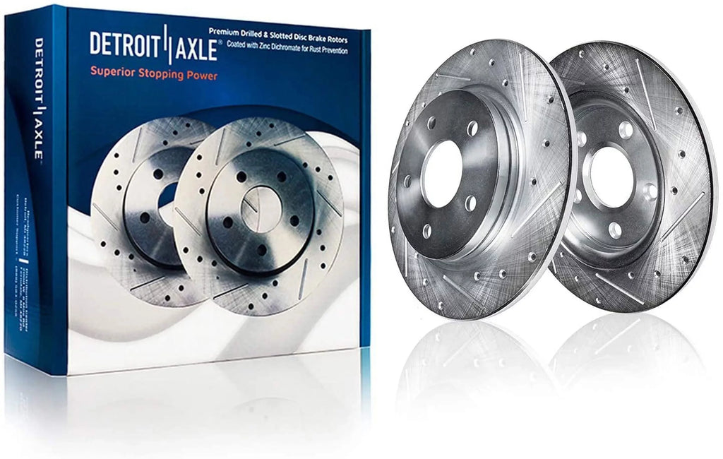 2011 Rotors Brake 2013 2014 Slotted 2015 2009 Axle Brake Replacement Jeep Pads for Ceramic Wrangler Front Detroit 11.89'' Drilled 2008 Kit 2012 2007-2017 : & Front Rotor Rear 2010 2016 - Brakes