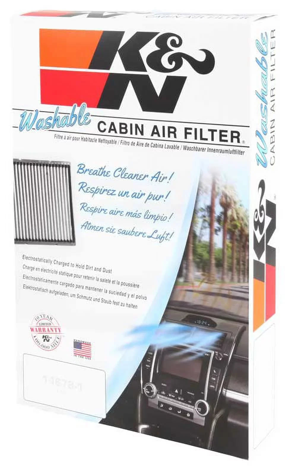 K&N Cleans Fits Freshens Sierra, for Filter - Escalade, & your Yukon Silverado, CHEVROLET SILVERADO Incoming Reusable Avalanche, Washable 1999-2002 Air Air Cabin VF1000 select: and
