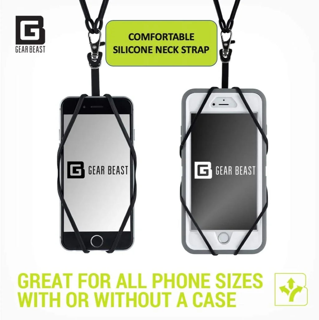 Universal Gear Compatible Neck w/Card Most and - Phone Cell - Silicone Strap Arcadia Beast Holder Lanyard Smartphones, Pocket Phone with Neck