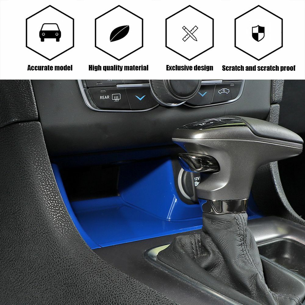 Shift Blue Gear Panel Center Teledu ABS Trim Storage Console