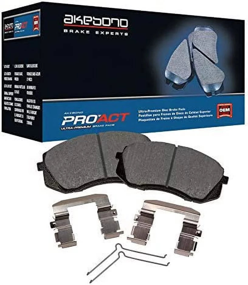 Set, Fits Brake Honda Pilot 2016 Akebono PRO-ACT Ceramic Pad Ultra-Premium
