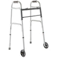 Lightweight Walker to Medline with Wheels, lbs. Frame Supports 5” 300 Aluminum Folding up