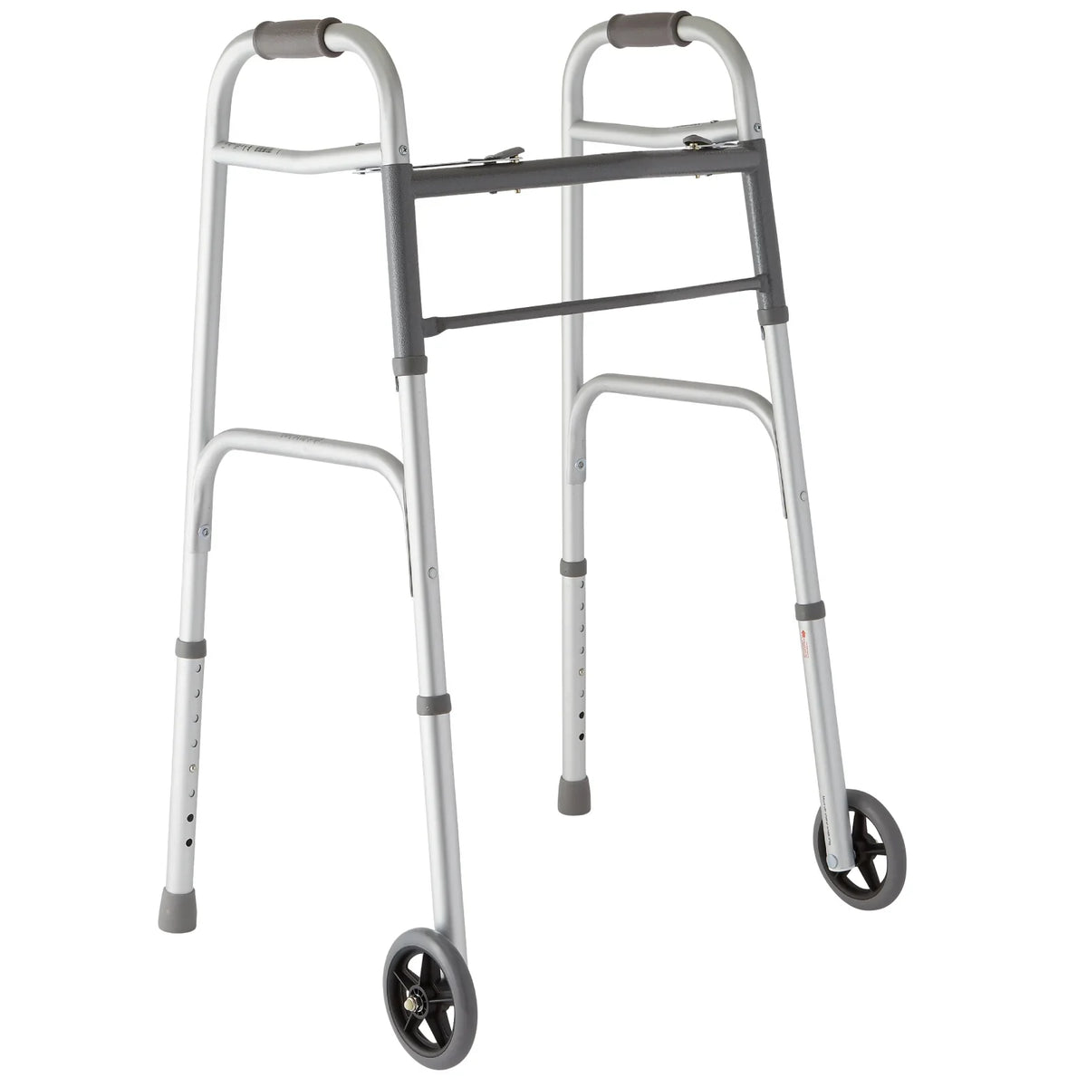 Lightweight Walker to Medline with Wheels, lbs. Frame Supports 5” 300 Aluminum Folding up