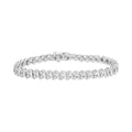 Row Diamond Bracelet Miracle-Set Silver cttw .925 Double (I-J, Tennis Sterling I3-Promo) 1