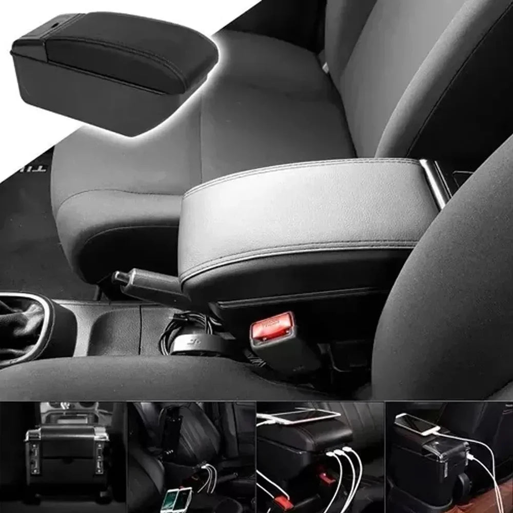 Rest Cushion accessories: armrest USB 7 Car Cushion Cushion Car Universal box,Box Rest Universal Leather Box Rest 7 Cup Armrest 7 USB Universal Leather Nebublu
