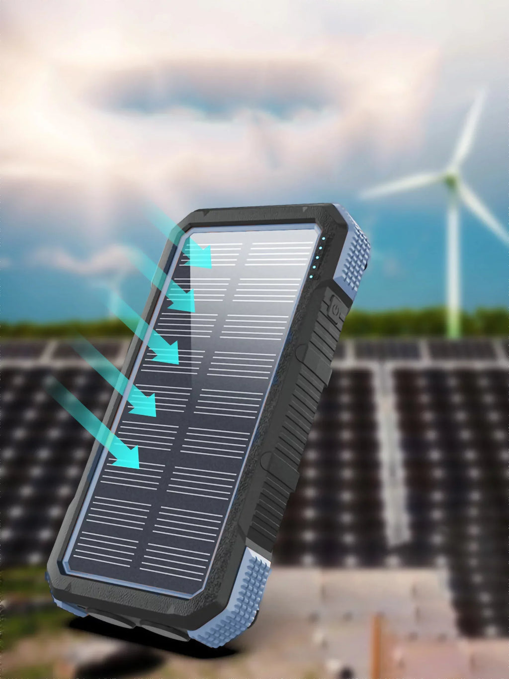 Charging exterior 26800mAh Solar Portable Charger Wireless Bank Powered Power