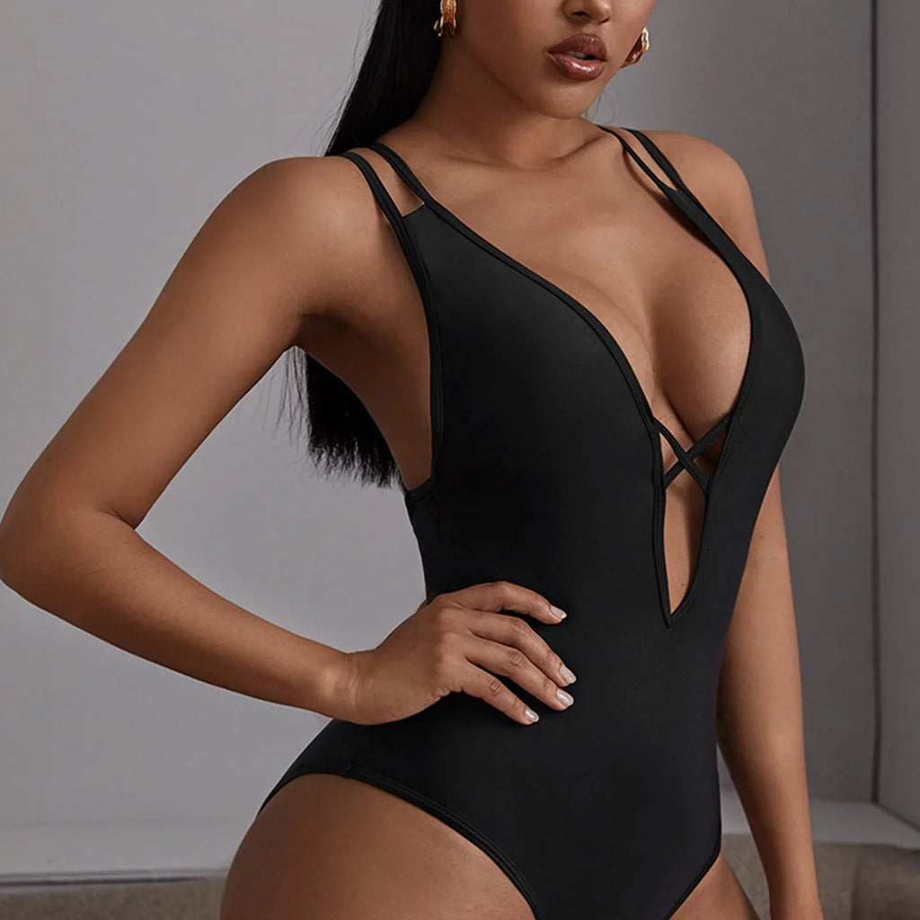 Suit Women Swimming One Piece Swimsuit Beachwear Padded Suit Bathing Bikini Women's Swimwear Monokini Gallus