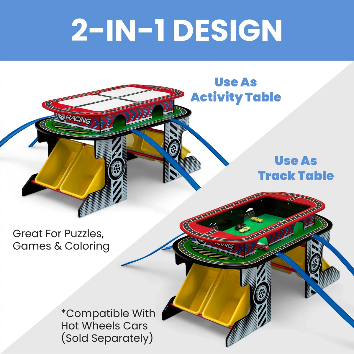 Children Race Toy Activity for Play Track Kids Delta Table and