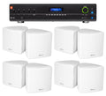 Cube Speakers White JBL 3.5" Commercial Restaurant/Bar/Cafe Amplifier+(8) for