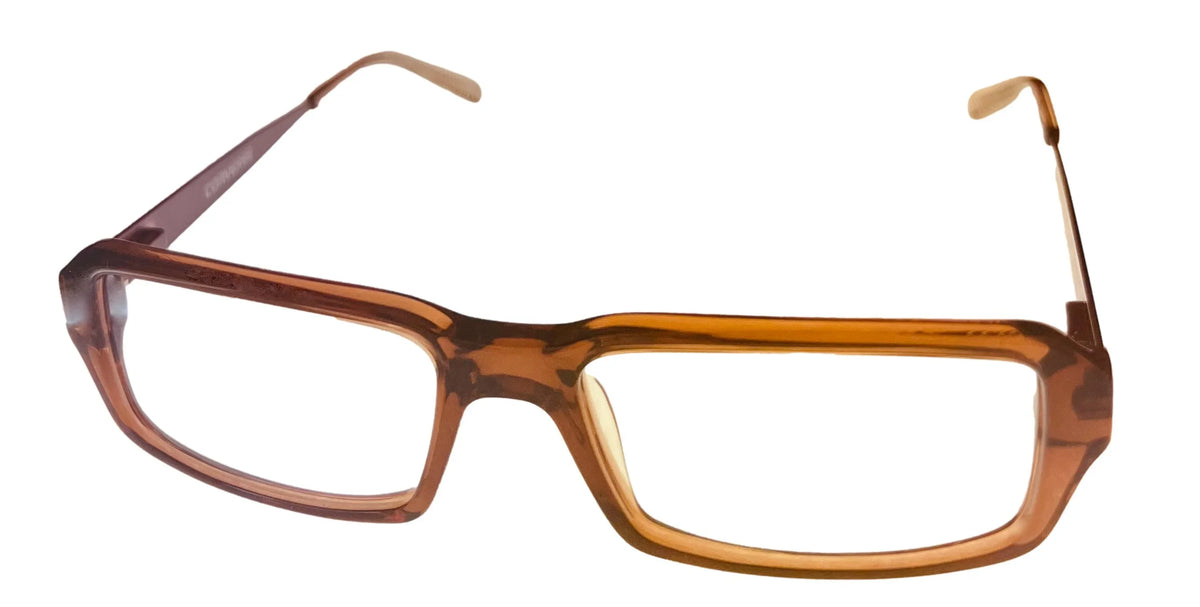 Mens Ophthalmic Frame Digital Rectangle Soft Plastic Eyeglass Brown Converse
