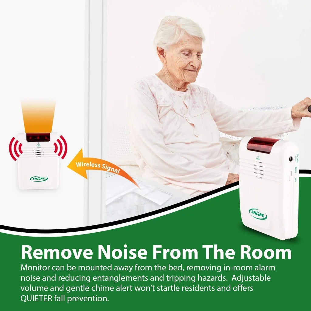 30”) - Weight AC Remote (10” Wireless Alarm with Sensing System Adapter Alarm Pad Caregiver Cordless Monitor Bed Alert Bed x Smart and