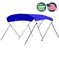 85-90 Blue with Frame, Top Bimini Bow Inch Cover Double Walled SereneLife 4 Boat