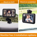 Facing High Inch 5 Camera Seat, Wide View, 150° Night Mirror Car Dcenta Rear for Display, Resolution Baby Vision-Invigilator