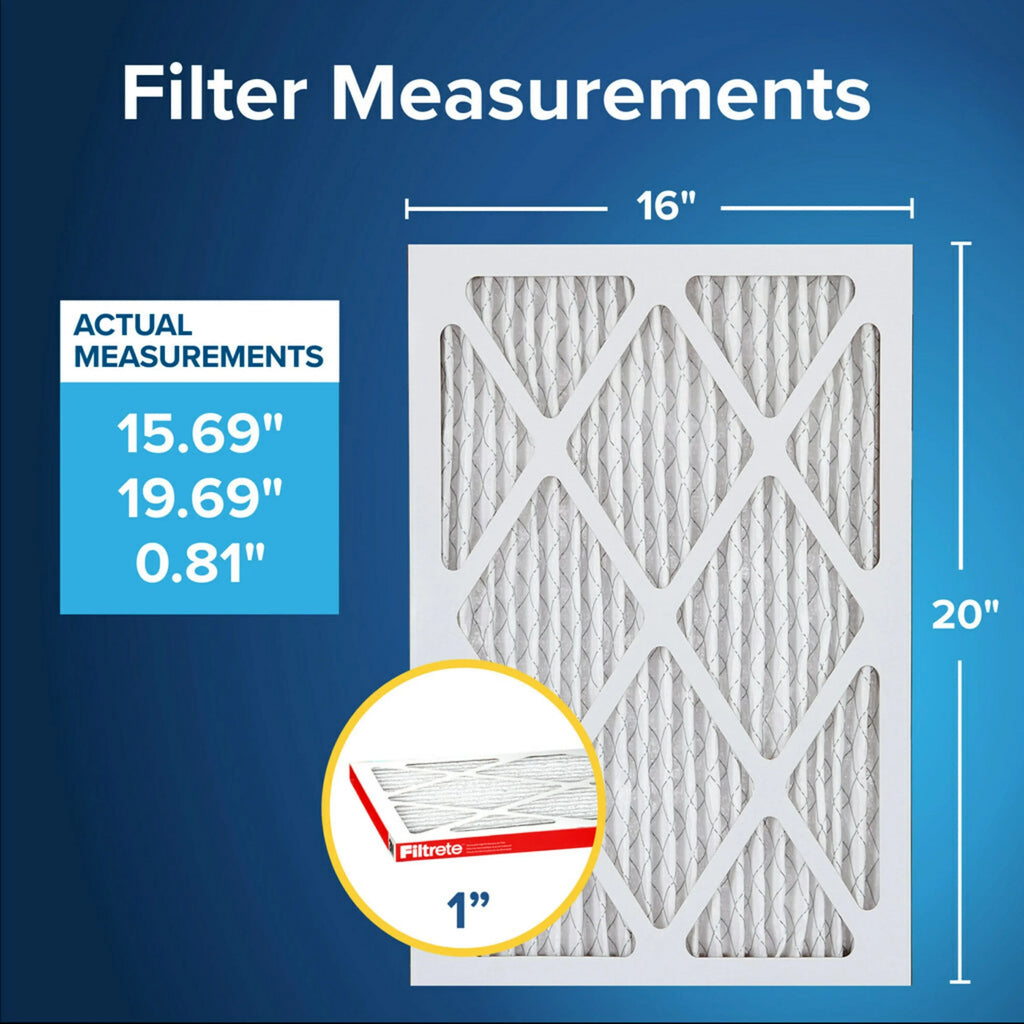 Filtrete 1000 Filters Filter, MPR Defense, Air MERV 16x20x1 Allergen 11, 2
