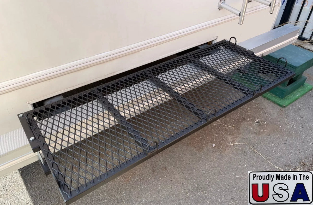Campers Heavy Steel 20" Made The RV Truck Storage USA Rack Duty Bed Bumper with Lite x 40" in Finish Rugged EZ