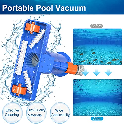 Vacuum Spa Skimmer 4 Net, Fountains Hot Pool Cleaner Handheld Kit, Portable Section Swimming Pool for 60" with of Upgraded Tub Jet Poles Vacuum Ground Cleaner Pool Pond Pool Above Pool Cleaner