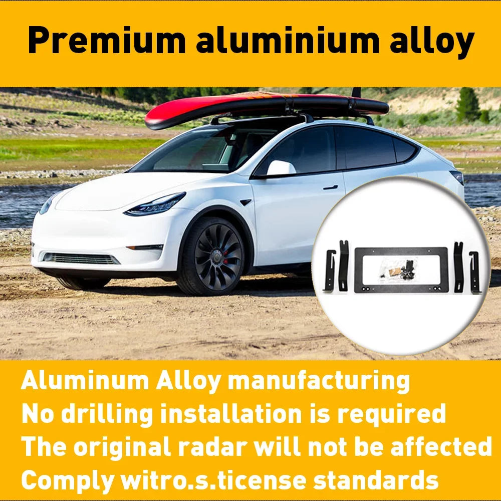 Holder 2017-2023 Frame License Y Plate Model For Tesla Fit Front