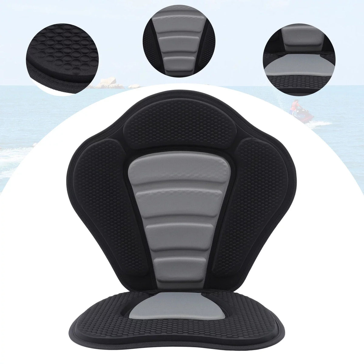 Seat Padded Seat Rafting, Storage Seat Deluxe Canoe Backpack Bag Storage Kayak Adjustable Kayaking, Boat Adjustable Backrest with Kayak Bag Canoeing, for Padded Detachable Drifting, Fishing
