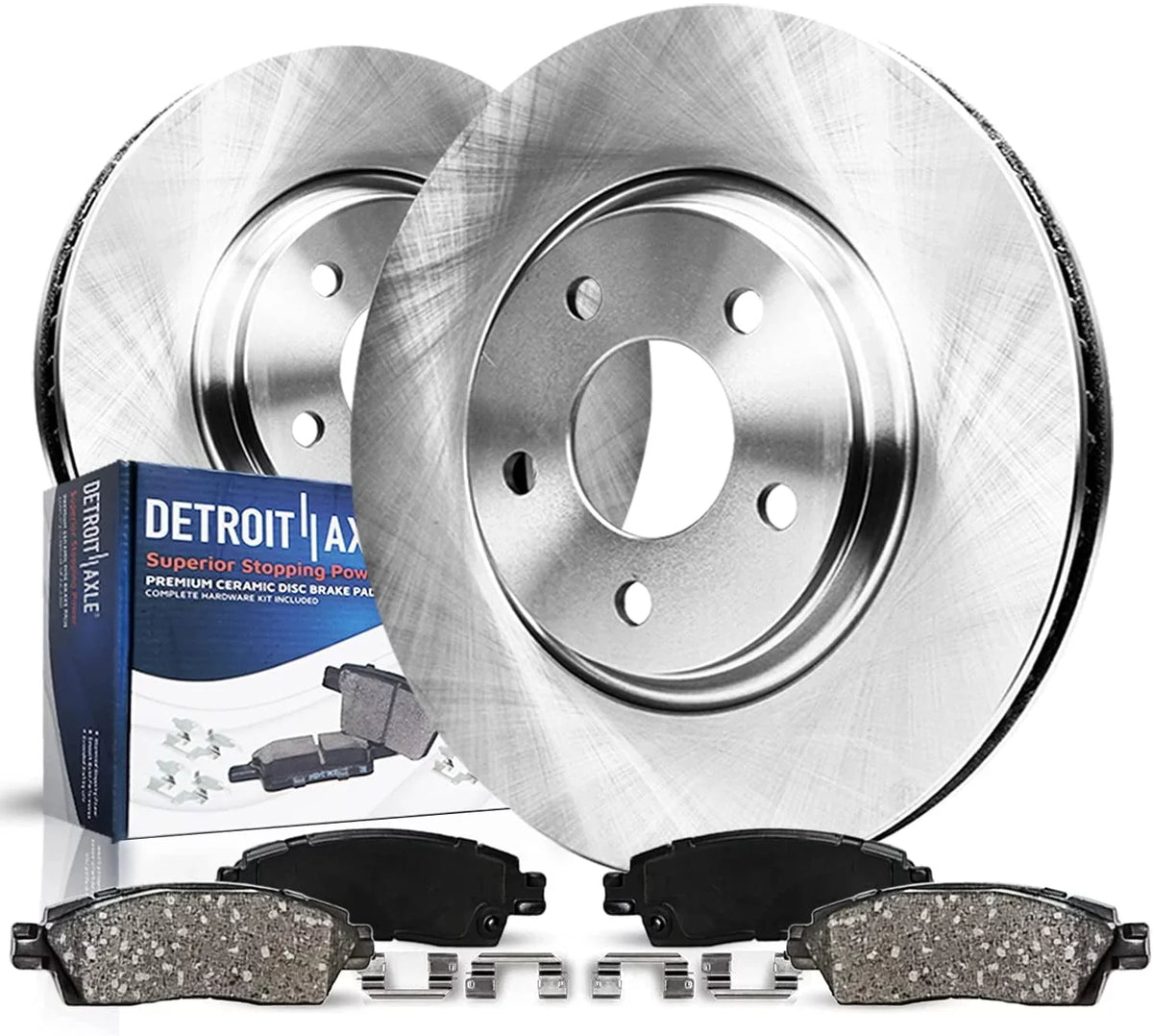 Dodge 12.99" Detroit Brake Brake VW & Front Chrysler Town Grand - Journey Ram Brakes Country Kit Replacement C/V Rotors Pads: for Axle Ceramic Pacifica Rotor Routan Caravan