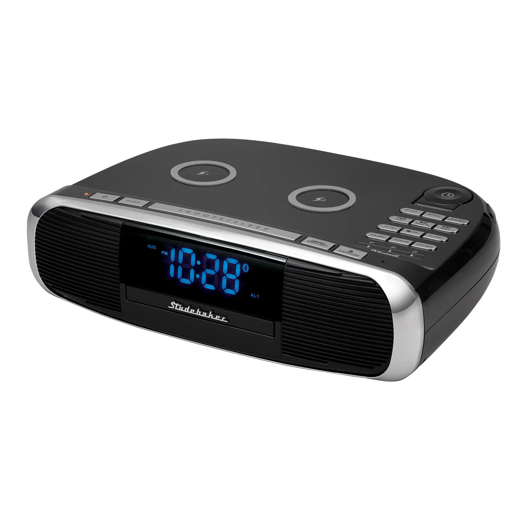 System Music FM Wireless Charging Workstaton Qi Station Radio, and Studebaker with HiFi CD,