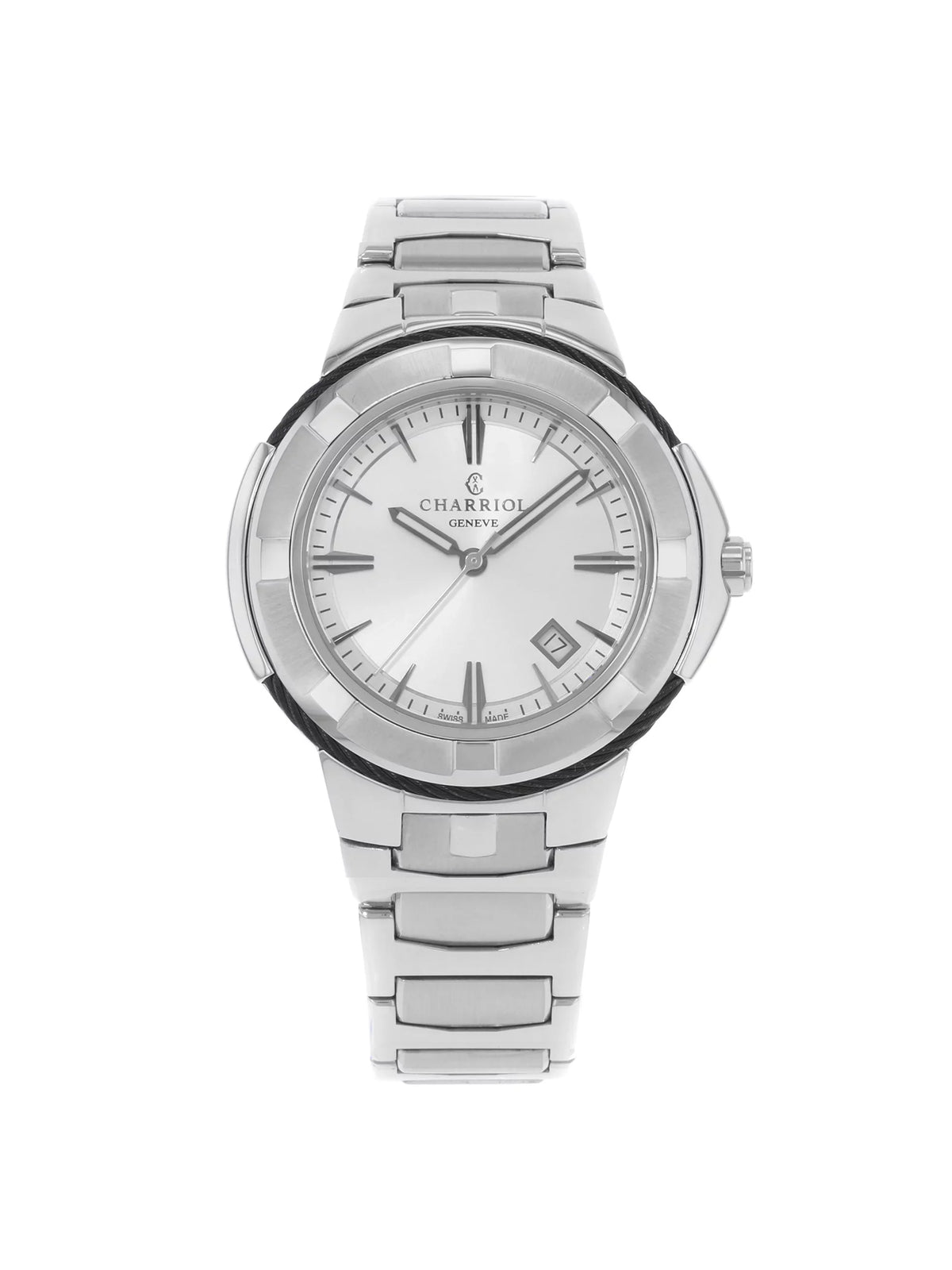 CE443B.930.103 Steel Stainless Mens Silver Dial Celtic Charriol Quartz Watch